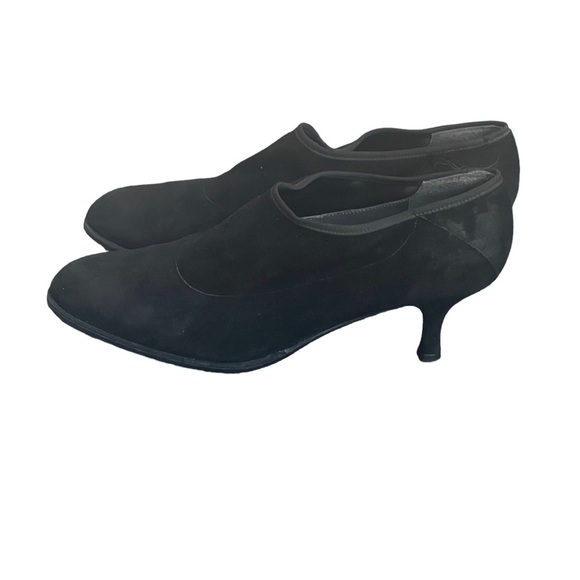 Stuart Weitzman black Suede Slip On Booties size 10 M - Picture 3 of 11